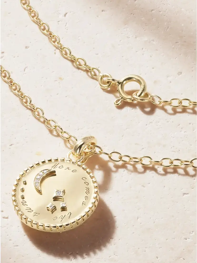 Yvonne Léon Roi Soleil Mini 18-karat Gold, Diamond And Citrine Necklace | Thumbnail 3 Yvonne Léon Roi Soleil Mini 18-karat Gold, Diamond And Citrine Necklace | Thumbnail 3