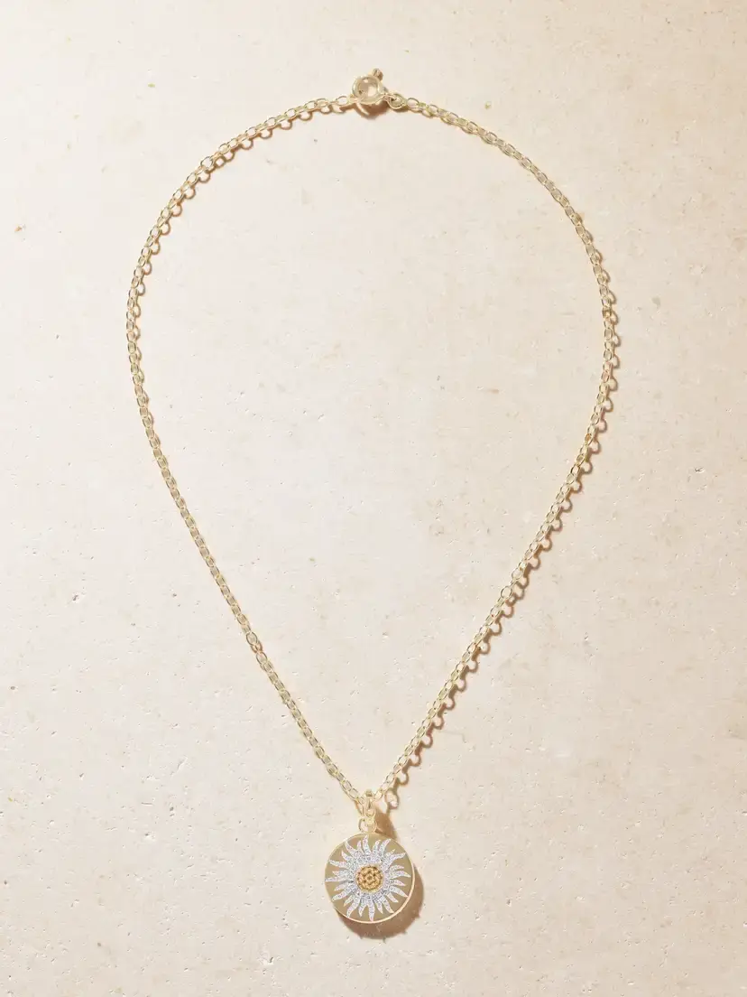 Yvonne Léon Roi Soleil Mini 18-karat Gold, Diamond And Citrine Necklace | Thumbnail 4 Yvonne Léon Roi Soleil Mini 18-karat Gold, Diamond And Citrine Necklace | Thumbnail 4