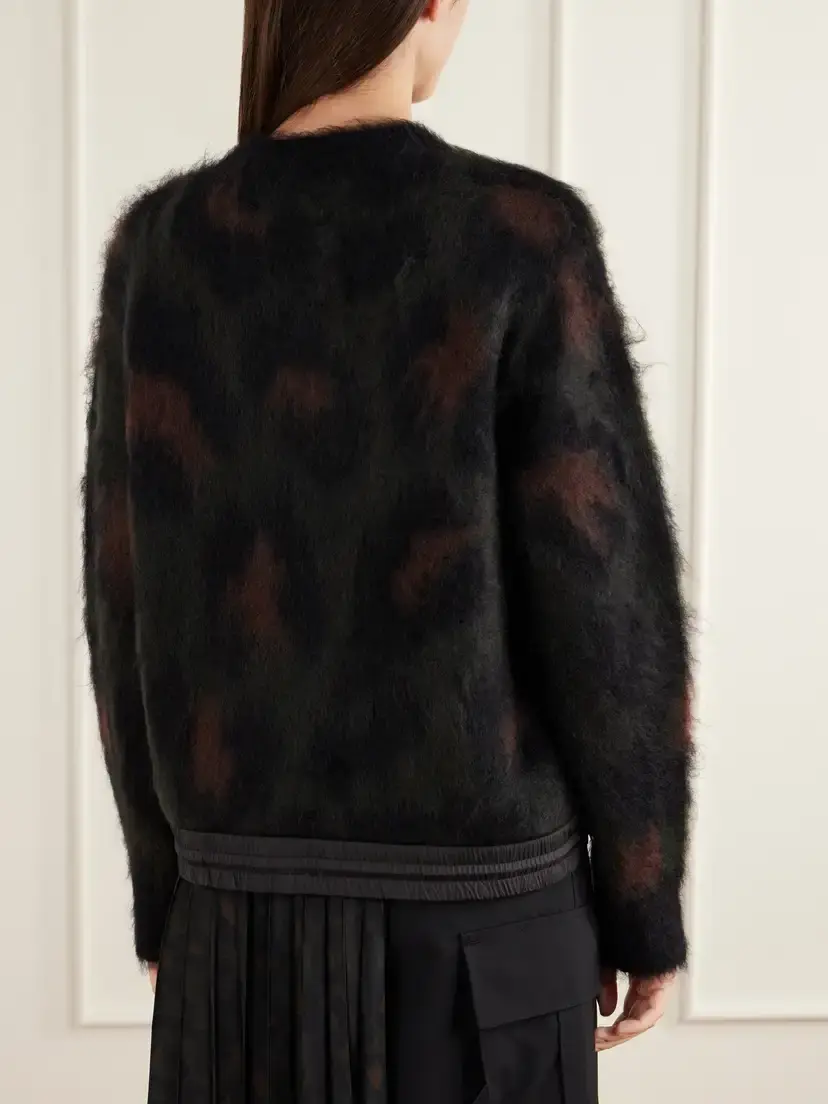 Sacai Leopard-print Mohair-blend Sweater | Thumbnail 3