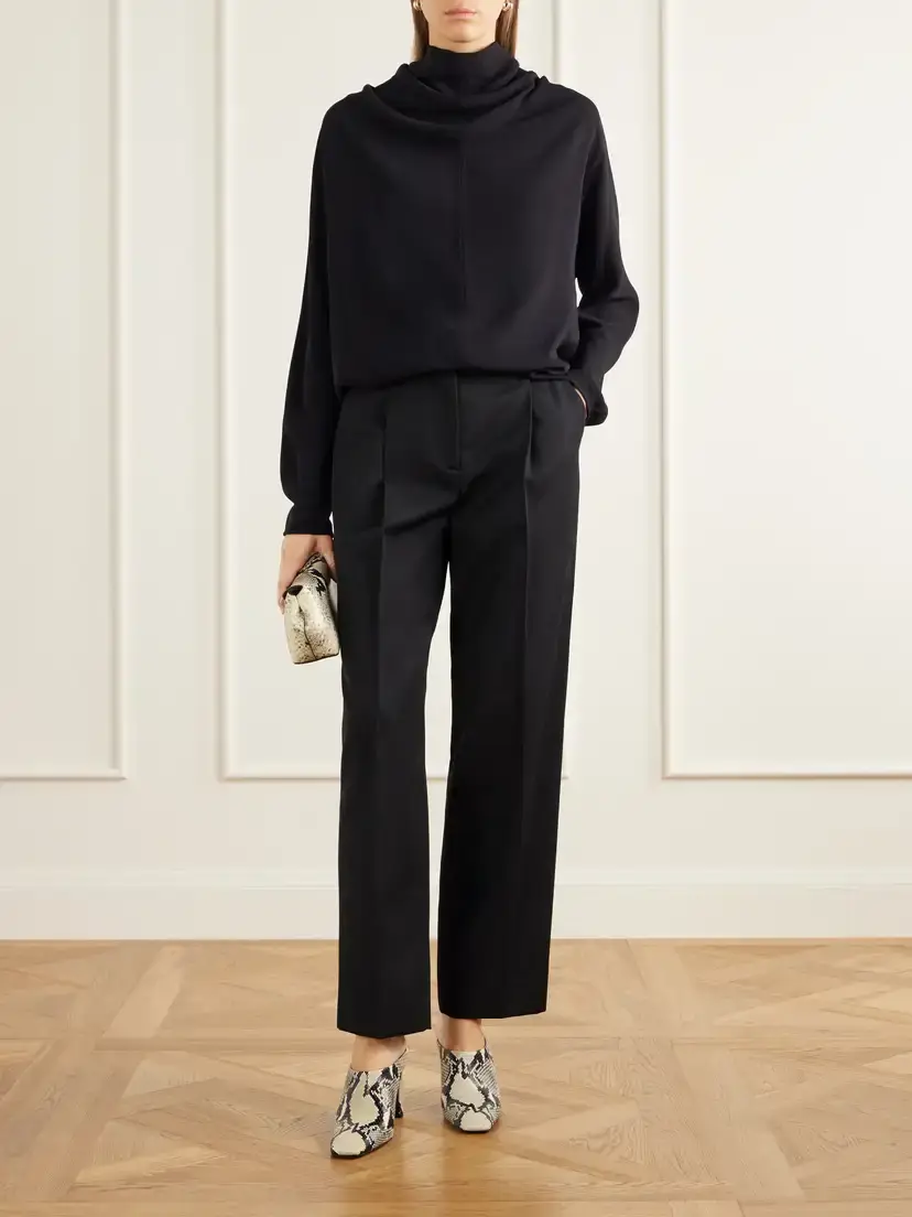 TOTEME Draped Tie-detailed Satin Blouse | Thumbnail 2 TOTEME Draped Tie-detailed Satin Blouse | Thumbnail 2