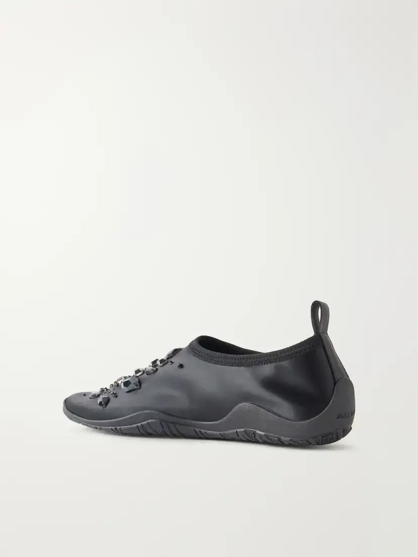 Jil Sander Elbe Embellished Satin Slip-ons | Thumbnail 3 Jil Sander Elbe Embellished Satin Slip-ons | Thumbnail 3
