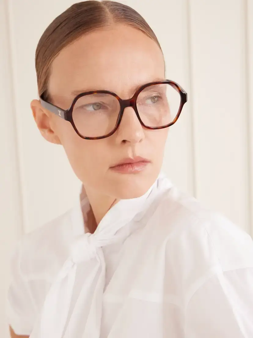 CELINE Eyewear Triomphe Mini Round-frame Acetate Glasses | Thumbnail 2 CELINE Eyewear Triomphe Mini Round-frame Acetate Glasses | Thumbnail 2