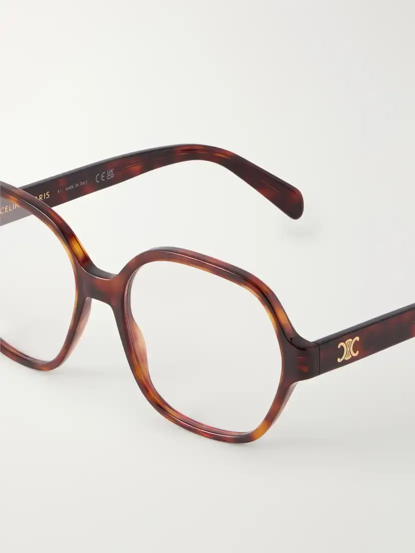 CELINE Eyewear Triomphe Mini Round-frame Acetate Glasses | Thumbnail 4 CELINE Eyewear Triomphe Mini Round-frame Acetate Glasses | Thumbnail 4