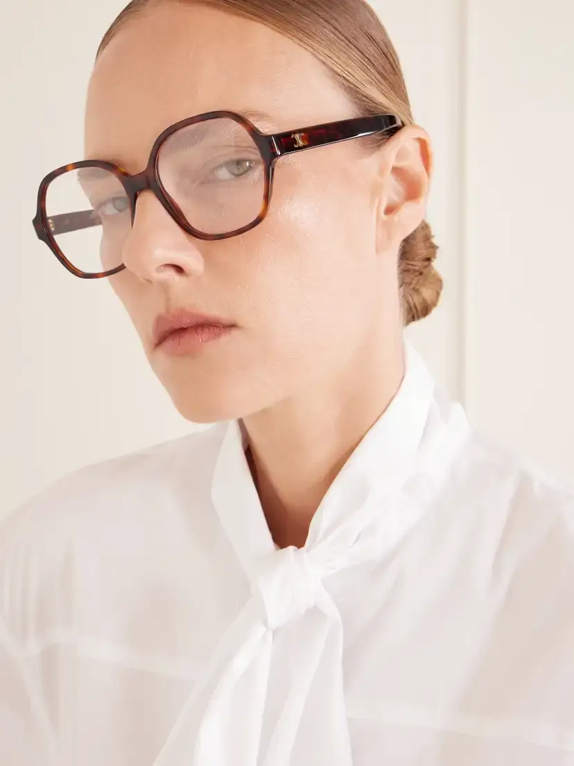 CELINE Eyewear Triomphe Mini Round-frame Acetate Glasses | Thumbnail 5 CELINE Eyewear Triomphe Mini Round-frame Acetate Glasses | Thumbnail 5