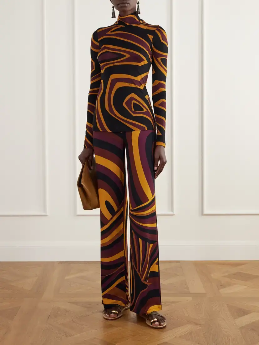 PUCCI Printed Satin-jersey Wide-leg Pants | Thumbnail 2