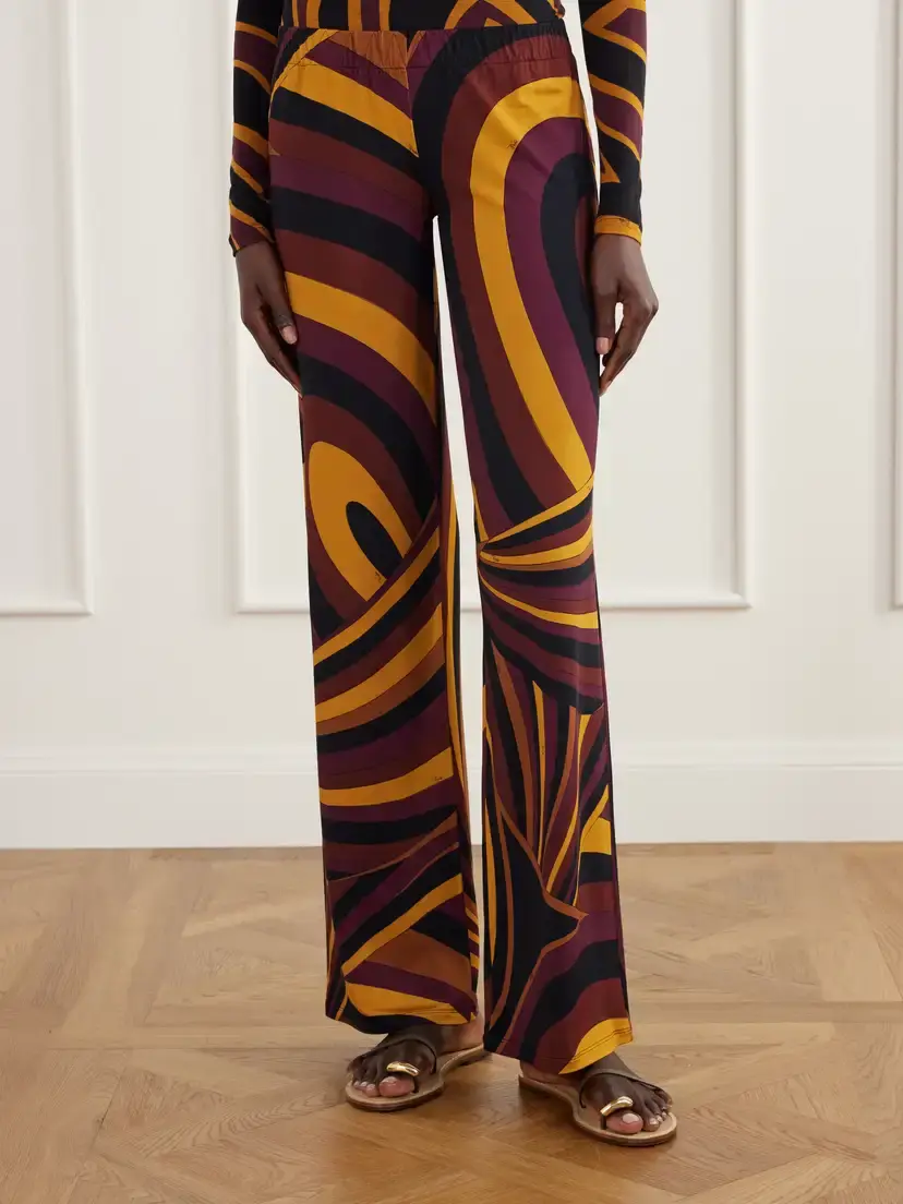 PUCCI Printed Satin-jersey Wide-leg Pants | Thumbnail 3