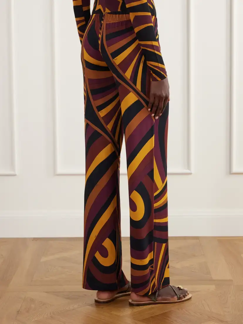 PUCCI Printed Satin-jersey Wide-leg Pants | Thumbnail 4