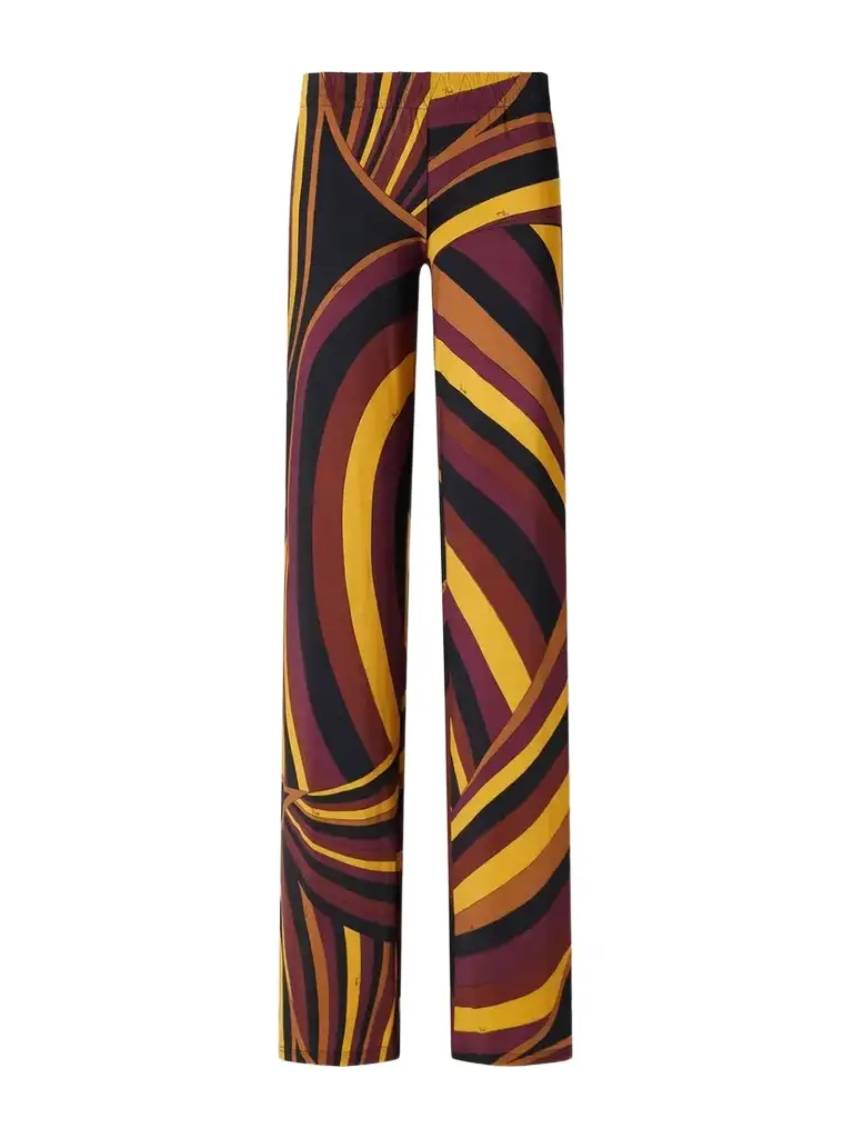 PUCCI Printed Satin-jersey Wide-leg Pants