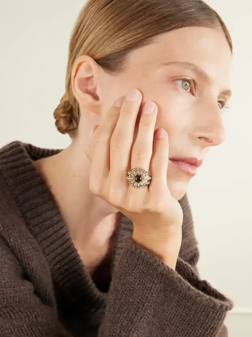 By Pariah Aurora 14-karat Gold, Rhodium-plated, Quartz And Diamond Ring | Thumbnail 2 By Pariah Aurora 14-karat Gold, Rhodium-plated, Quartz And Diamond Ring | Thumbnail 2