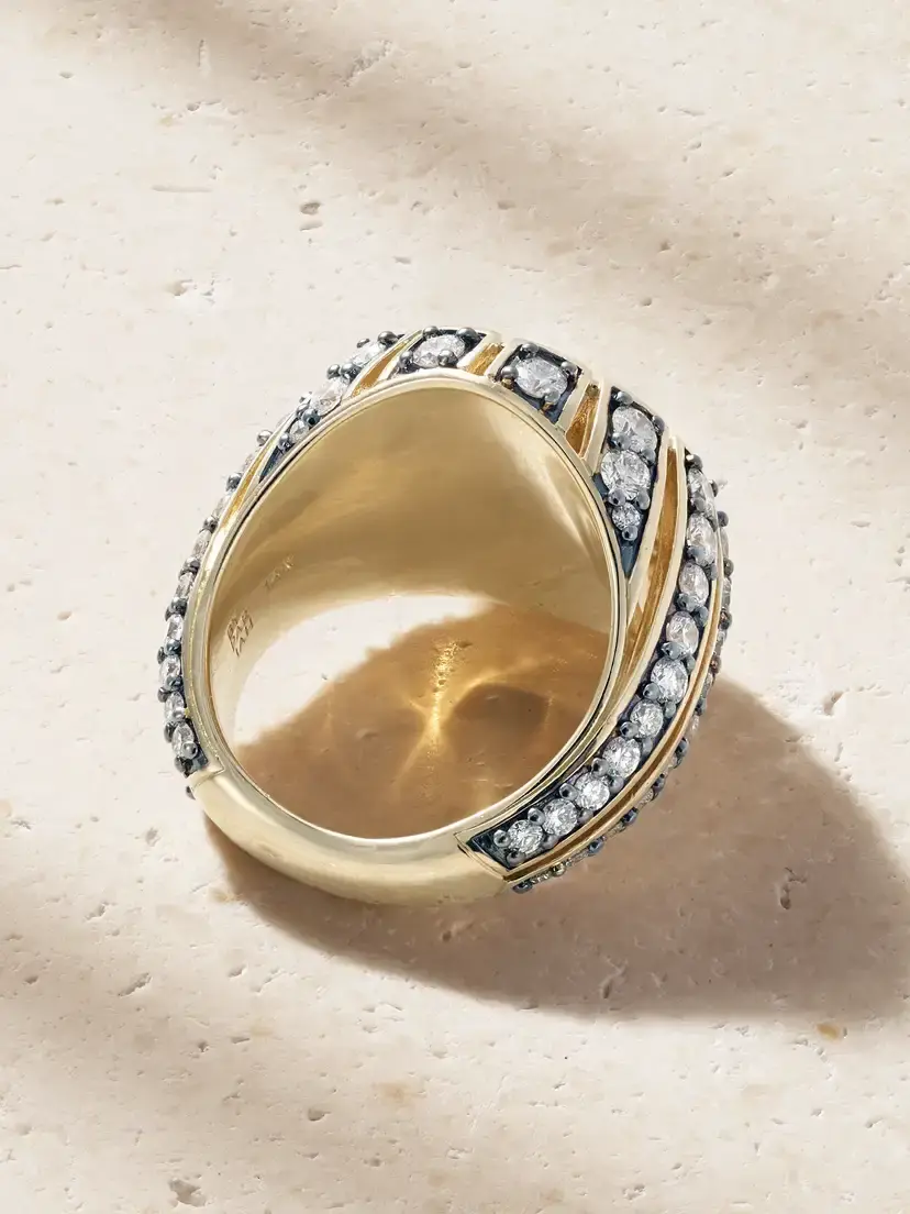 By Pariah Aurora 14-karat Gold, Rhodium-plated, Quartz And Diamond Ring | Thumbnail 3 By Pariah Aurora 14-karat Gold, Rhodium-plated, Quartz And Diamond Ring | Thumbnail 3
