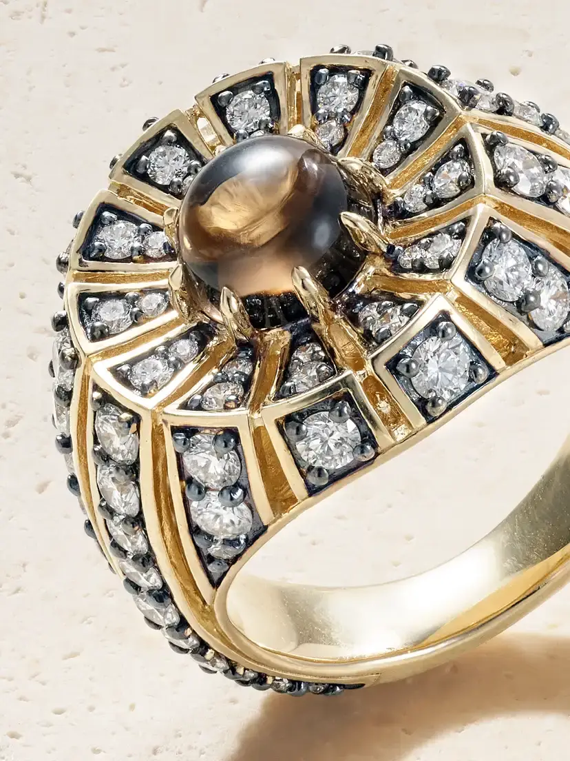 By Pariah Aurora 14-karat Gold, Rhodium-plated, Quartz And Diamond Ring | Thumbnail 4 By Pariah Aurora 14-karat Gold, Rhodium-plated, Quartz And Diamond Ring | Thumbnail 4
