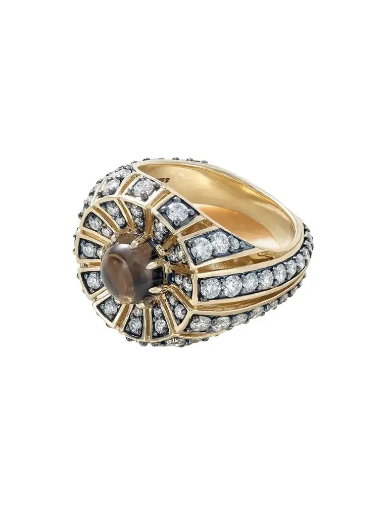 By Pariah Aurora 14-karat Gold, Rhodium-plated, Quartz And Diamond Ring
