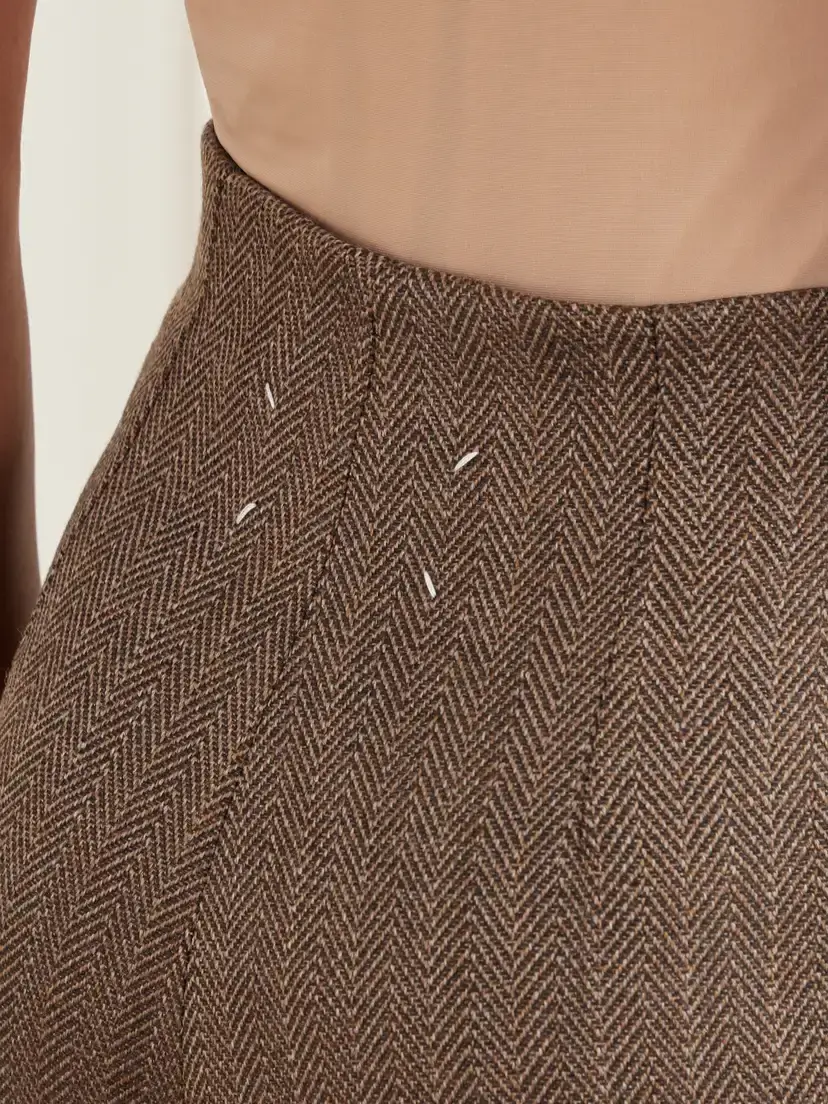 Maison Margiela Wool-herringbone Midi Skirt | Thumbnail 5 Maison Margiela Wool-herringbone Midi Skirt | Thumbnail 5