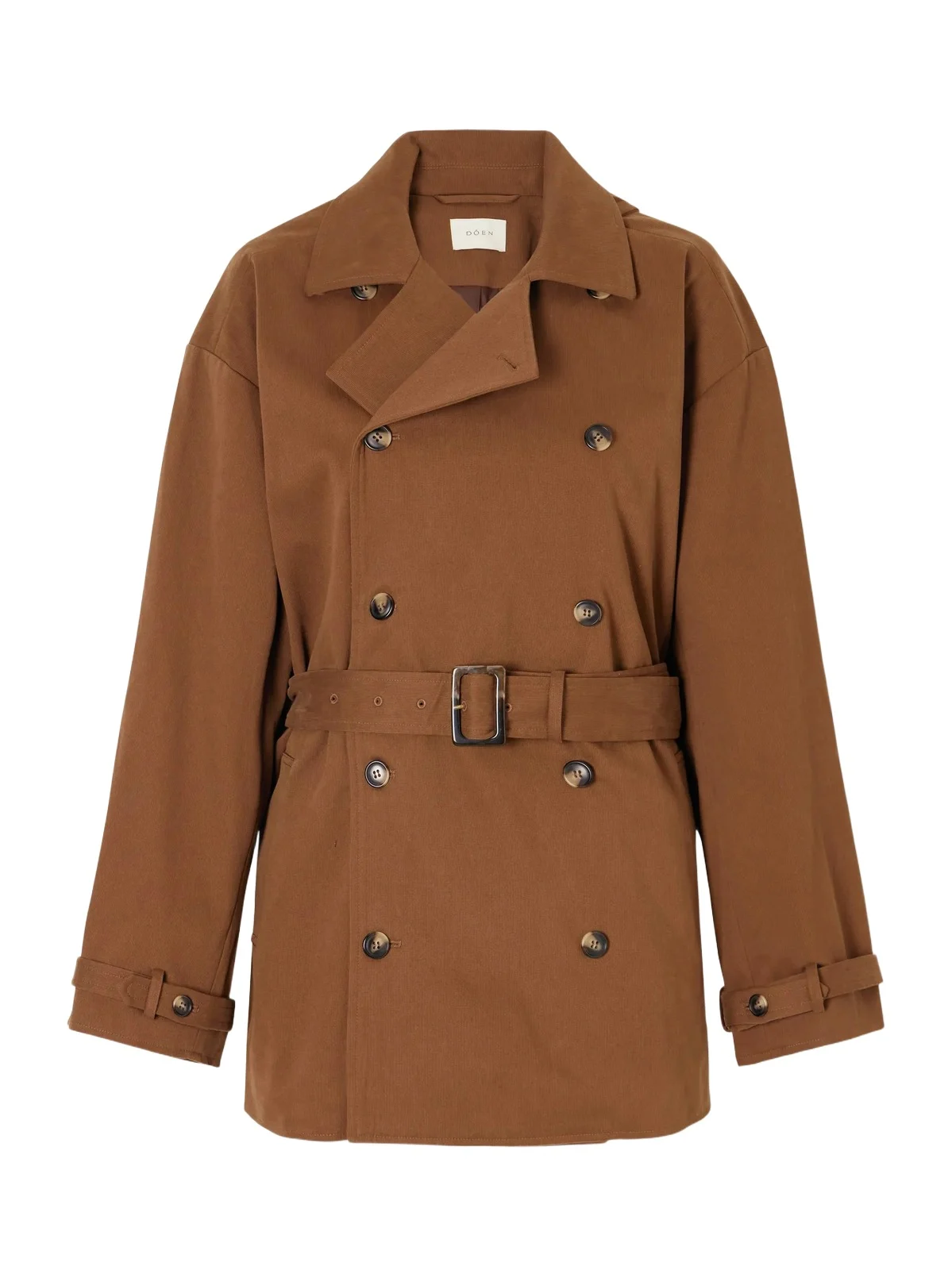 DÔEN Wolfe Belted Cotton-blend Trench Coat