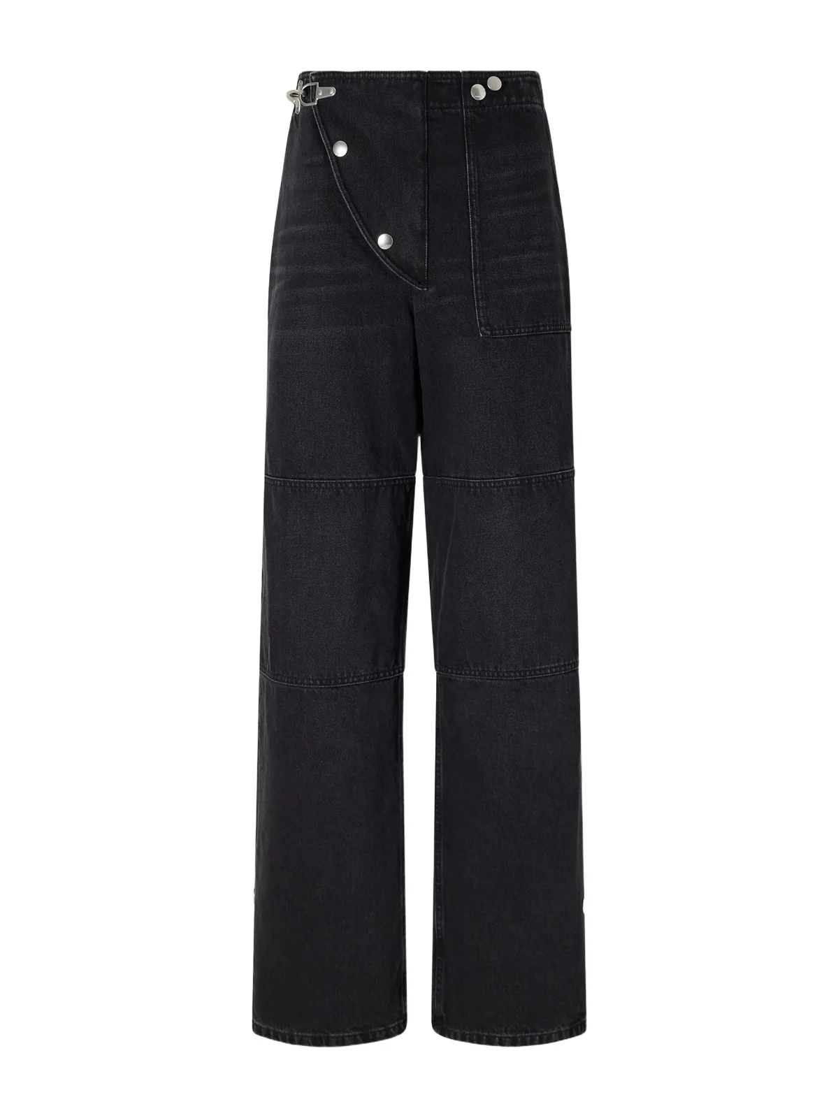 Carabiner-hardware Asymmetric-fly Wide-leg Jeans Carabiner-hardware Asymmetric-fly Wide-leg Jeans