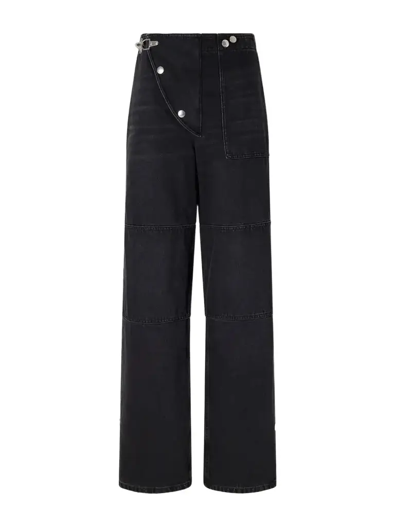 Carabiner-hardware Asymmetric-fly Wide-leg Jeans Carabiner-hardware Asymmetric-fly Wide-leg Jeans