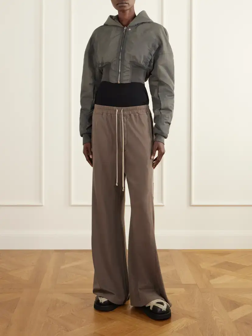 Rick Owens Drkshdw Wide Pusher Cotton-jersey Wide-leg Pants | Thumbnail 2 Rick Owens Drkshdw Wide Pusher Cotton-jersey Wide-leg Pants | Thumbnail 2