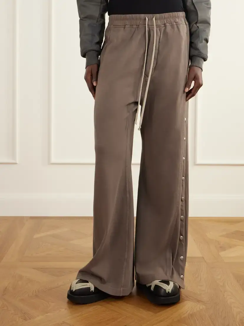 Rick Owens Drkshdw Wide Pusher Cotton-jersey Wide-leg Pants | Thumbnail 3 Rick Owens Drkshdw Wide Pusher Cotton-jersey Wide-leg Pants | Thumbnail 3