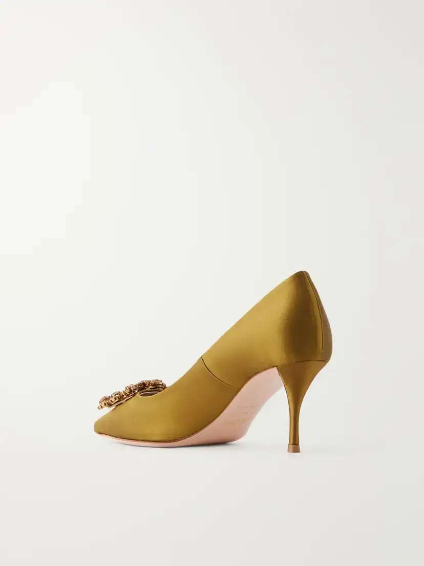 Roger Vivier Efflorescence 65 Embellished Satin Pumps | Thumbnail 3 Roger Vivier Efflorescence 65 Embellished Satin Pumps | Thumbnail 3