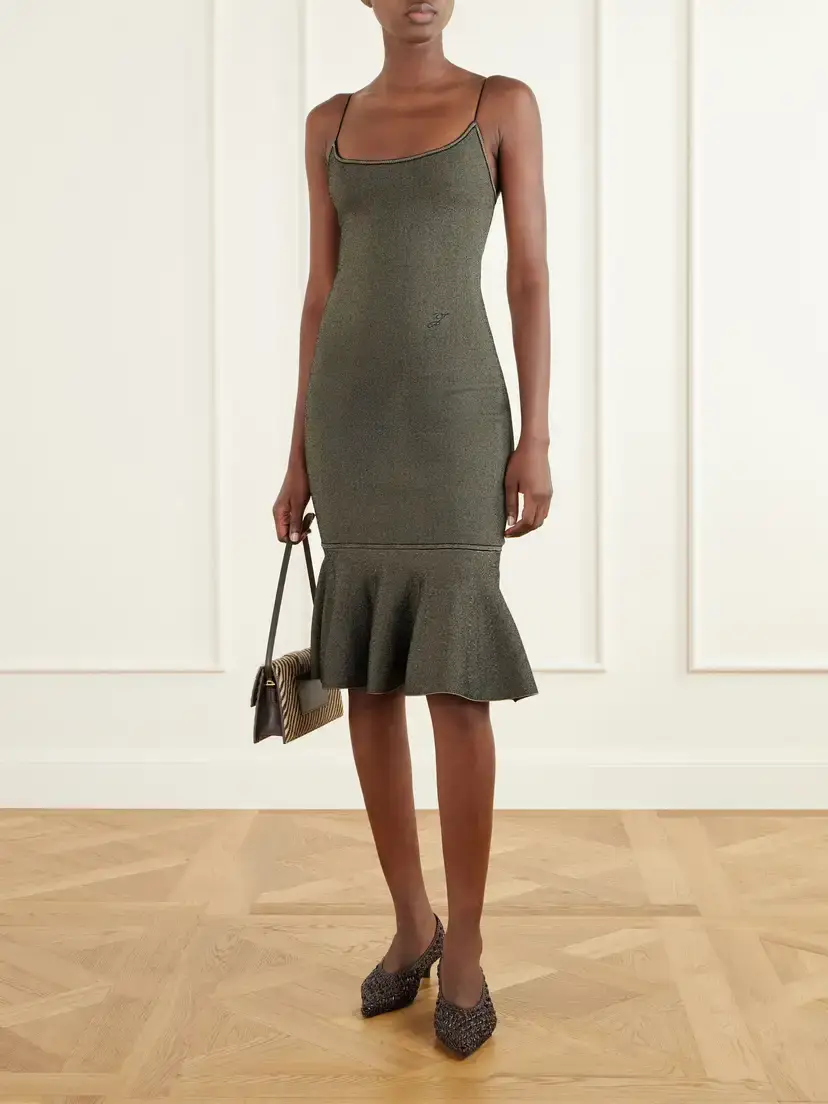Jacquemus La Robe Maille Pina Knitted Midi Dress | Thumbnail 2 Jacquemus La Robe Maille Pina Knitted Midi Dress | Thumbnail 2