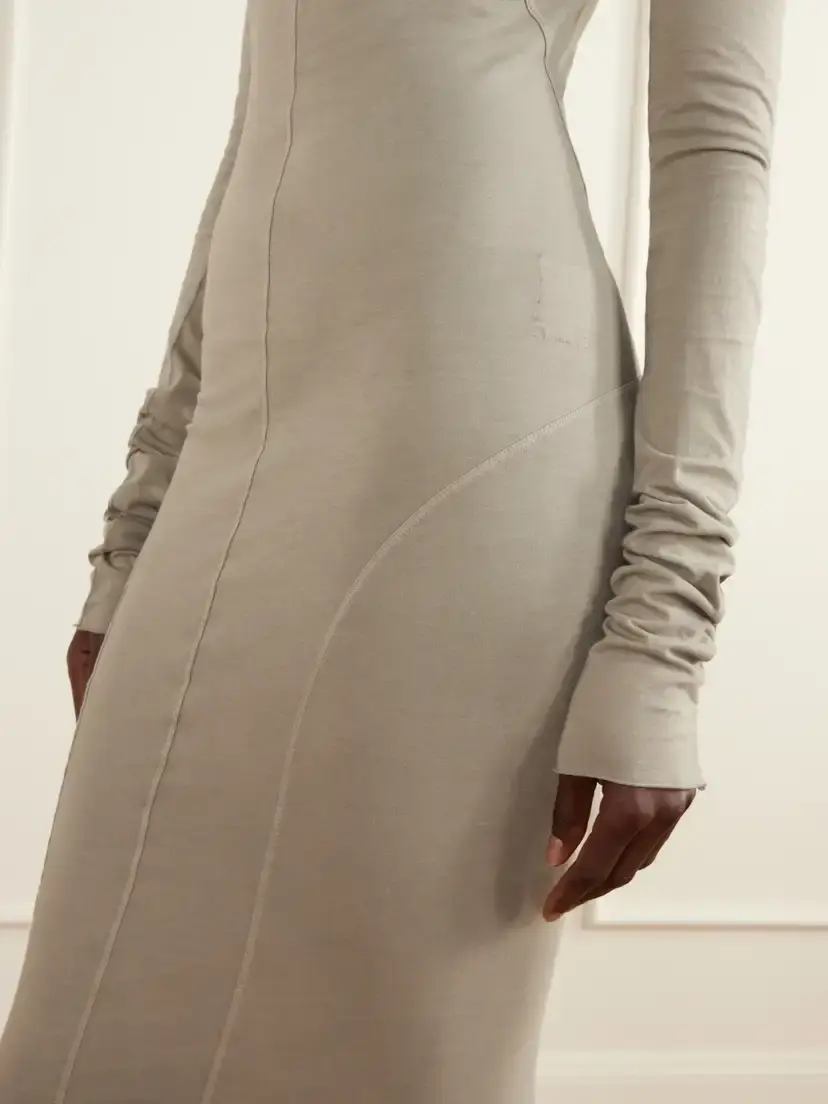 Rick Owens Edfu Paneled Cotton-jersey Gown | Thumbnail 4