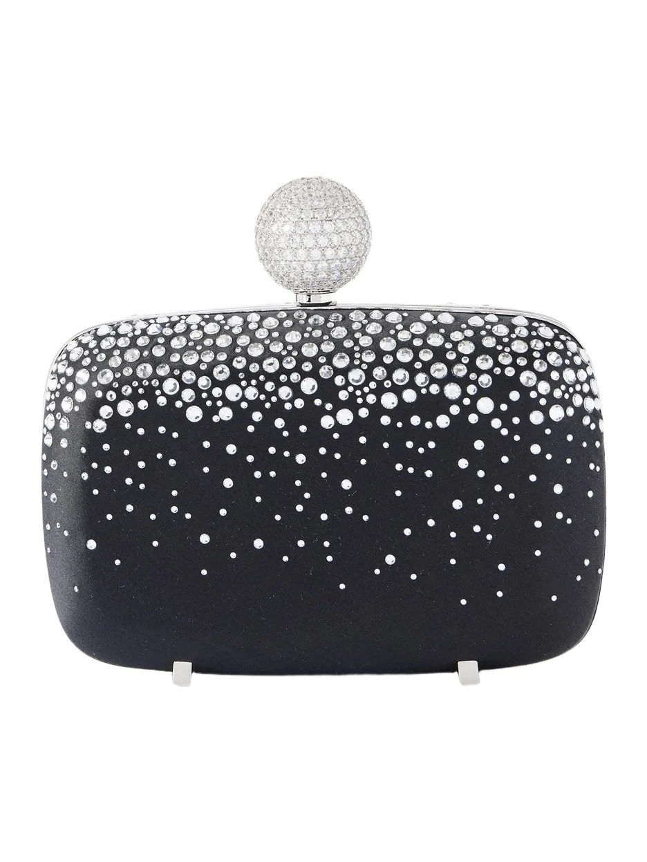 Marlene Embellished Satin Clutch Marlene Embellished Satin Clutch