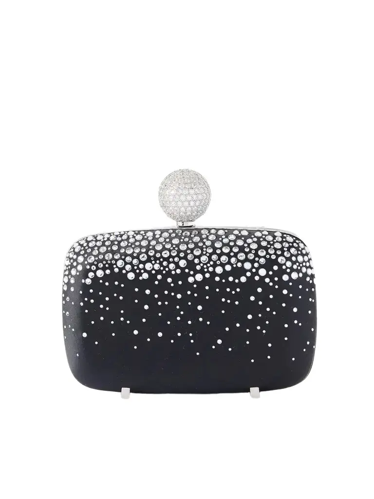 Roger Vivier Marlene Embellished Satin Clutch