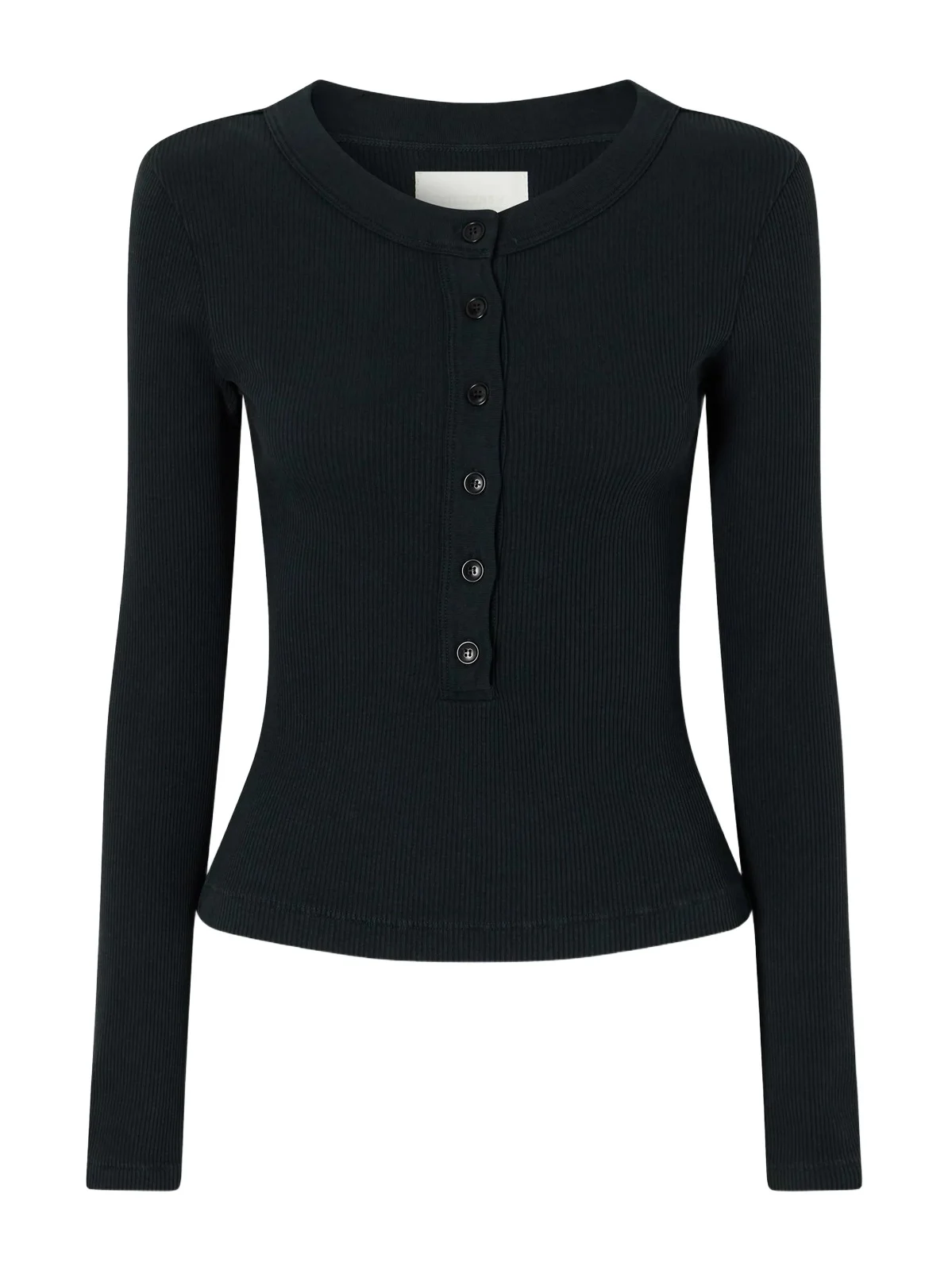 Citizens of Humanity Varra Ribbed Stretch Cotton And Lyocell-blend Henley Top