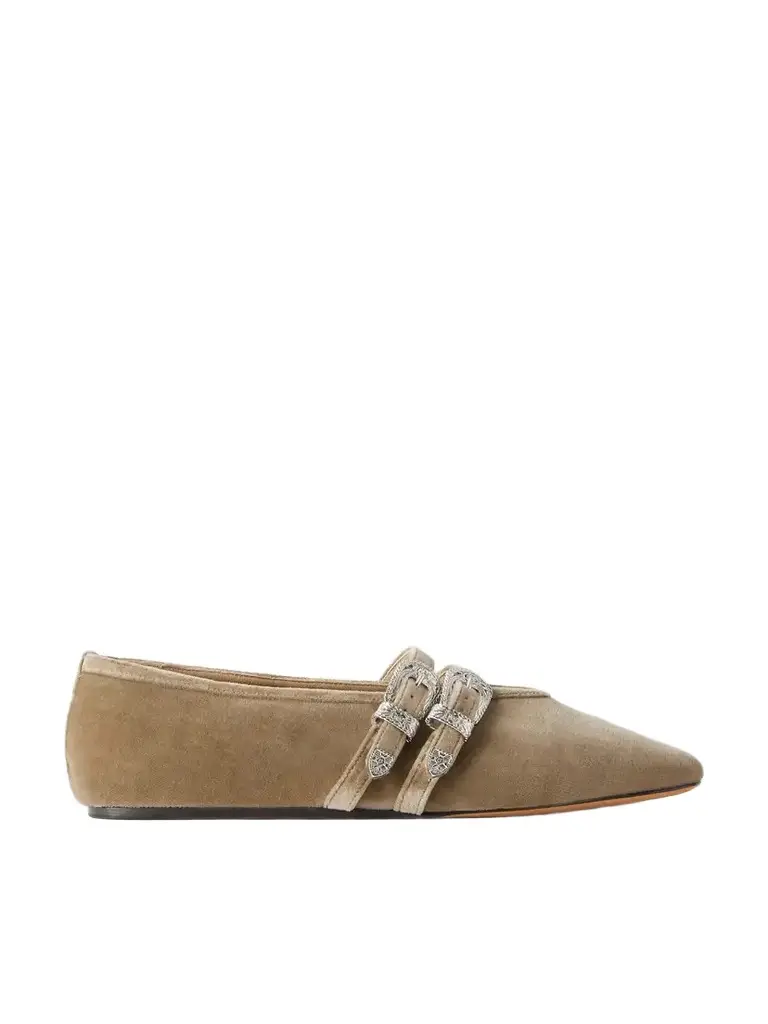 Claudia Embellished Velvet Ballet Flats Claudia Embellished Velvet Ballet Flats