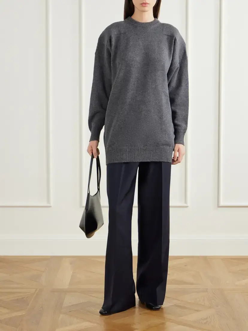 Jil Sander Wool And Mohair-blend Canvas Wide-leg Pants | Thumbnail 2