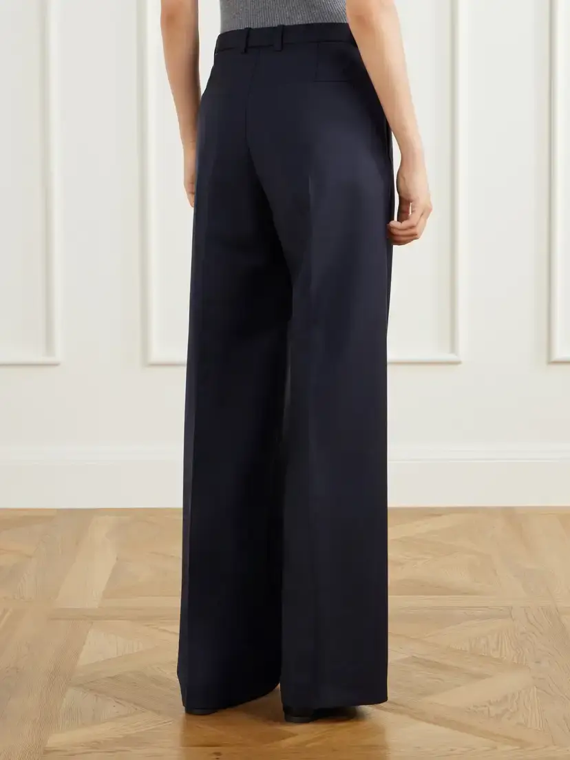 Jil Sander Wool And Mohair-blend Canvas Wide-leg Pants | Thumbnail 4