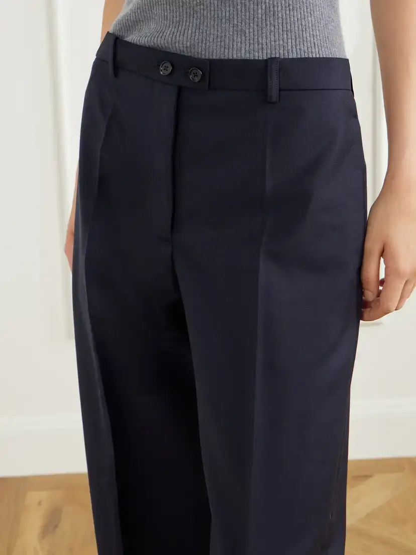 Jil Sander Wool And Mohair-blend Canvas Wide-leg Pants | Thumbnail 5