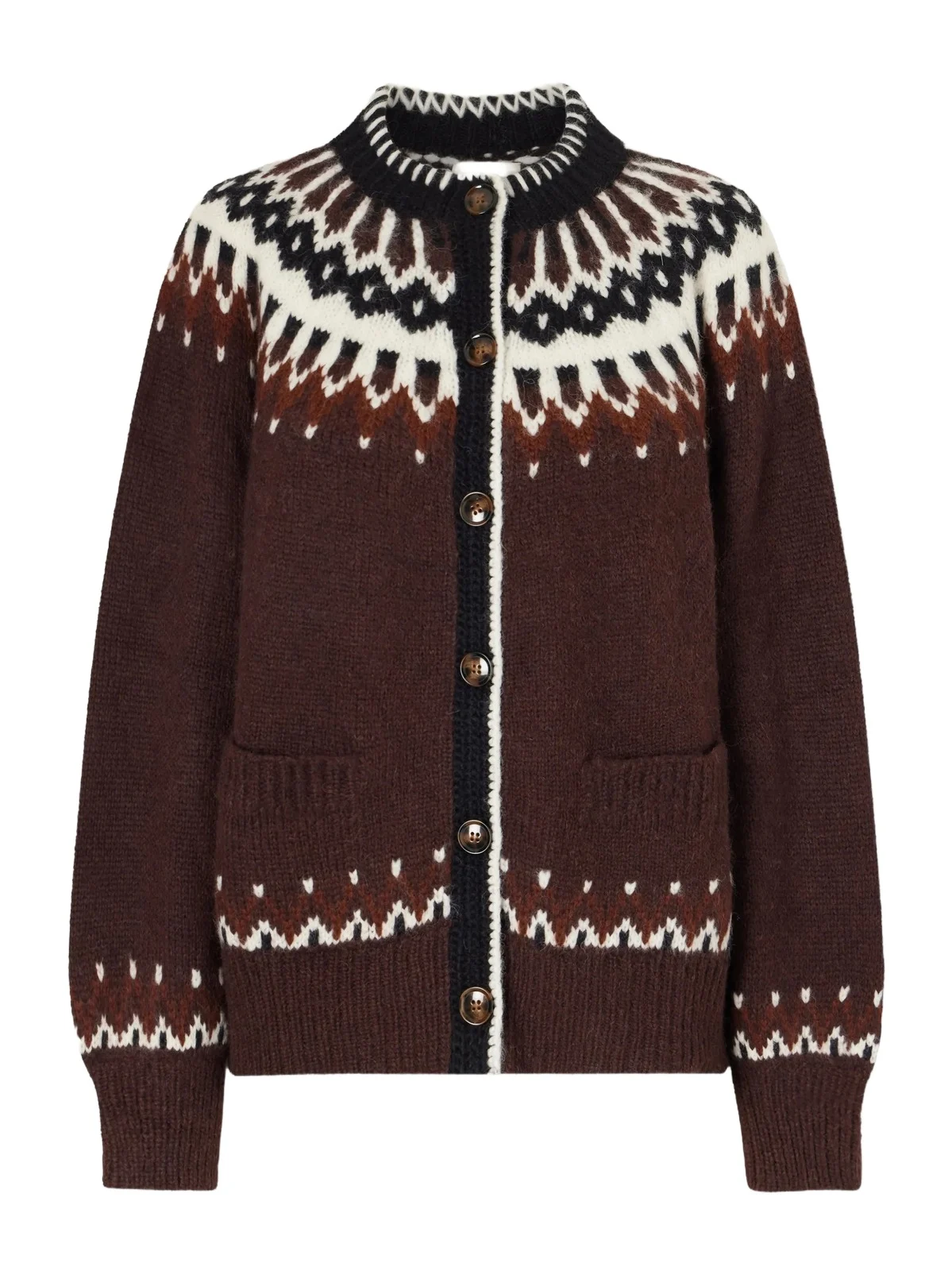 Hue Fair Isle Wool-blend Cardigan Hue Fair Isle Wool-blend Cardigan