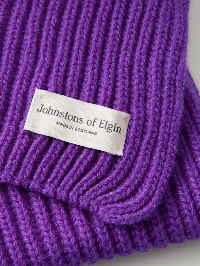 Johnstons of Elgin Lovat Ribbed Cashmere Scarf | Thumbnail 4 Johnstons of Elgin Lovat Ribbed Cashmere Scarf | Thumbnail 4