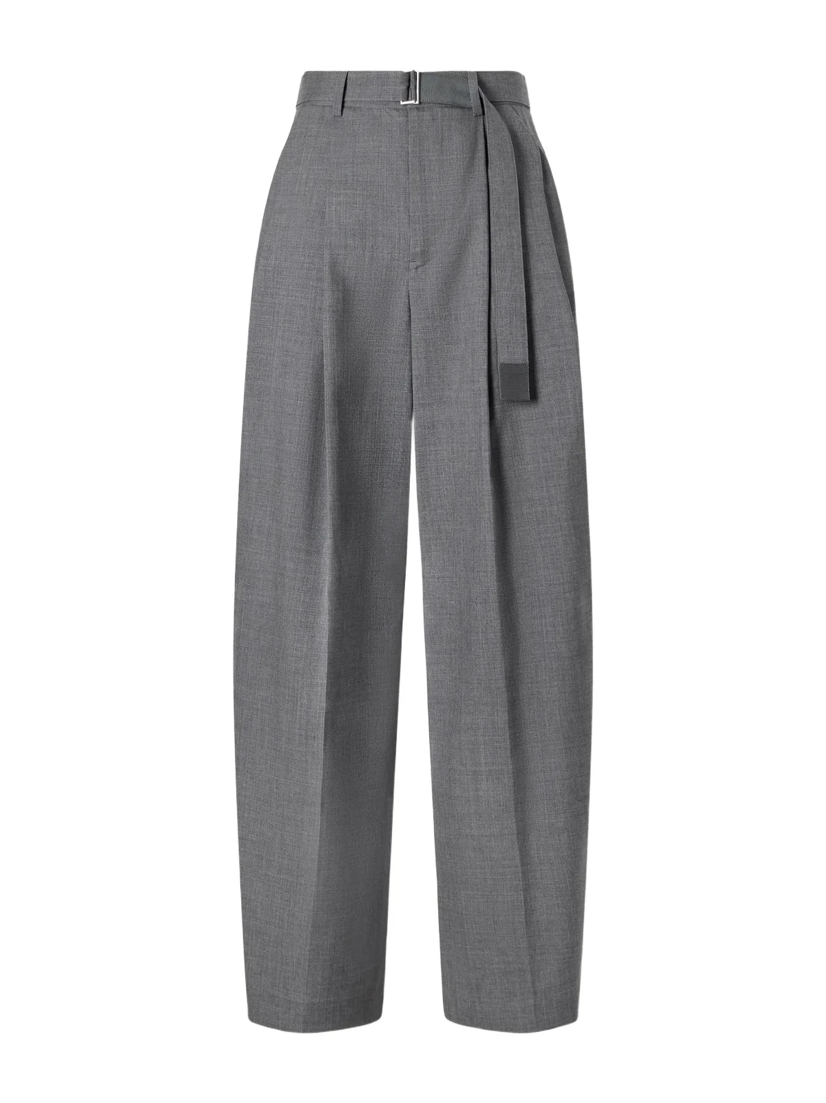 Sacai Belted Pleated Twill Wide-leg Pants