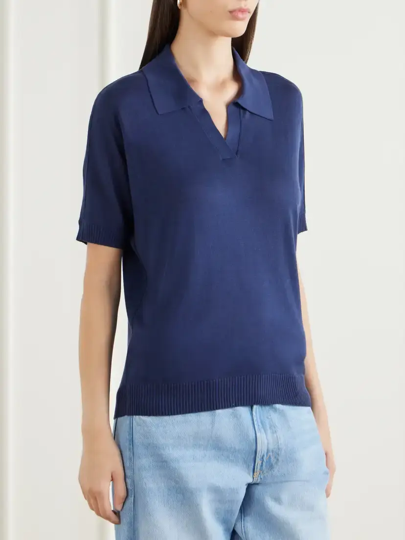 Joseph Niata Silk Polo Shirt | Thumbnail 3 Joseph Niata Silk Polo Shirt | Thumbnail 3