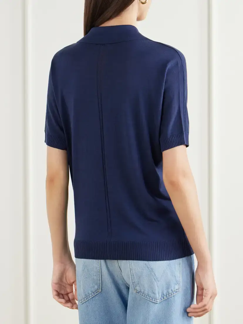 Joseph Niata Silk Polo Shirt | Thumbnail 4 Joseph Niata Silk Polo Shirt | Thumbnail 4