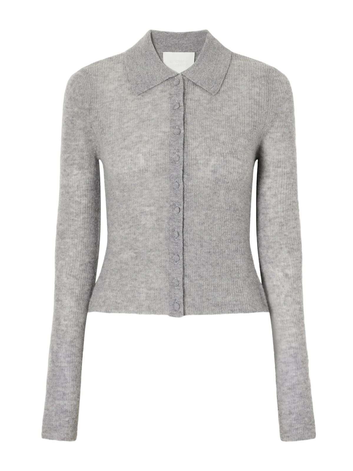 Paloma Ribbed Cashmere And Wool-blend Cardigan - Gray