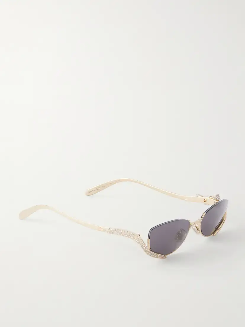 DIOR Eyewear Dior Bow B1u Embellished Cat-eye Gold-tone Sunglasses | Thumbnail 3 DIOR Eyewear Dior Bow B1u Embellished Cat-eye Gold-tone Sunglasses | Thumbnail 3