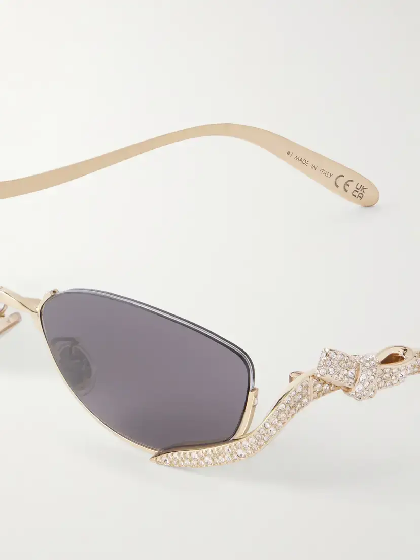 DIOR Eyewear Dior Bow B1u Embellished Cat-eye Gold-tone Sunglasses | Thumbnail 4 DIOR Eyewear Dior Bow B1u Embellished Cat-eye Gold-tone Sunglasses | Thumbnail 4