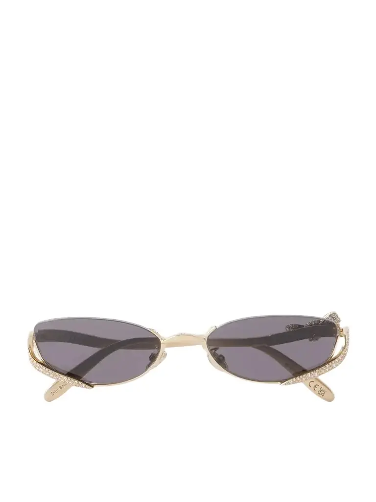 Dior Bow B1u Embellished Cat-eye Gold-tone Sunglasses Dior Bow B1u Embellished Cat-eye Gold-tone Sunglasses