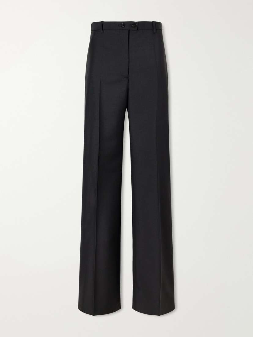 Jil Sander Wool And Mohair-blend Canvas Wide-leg Pants