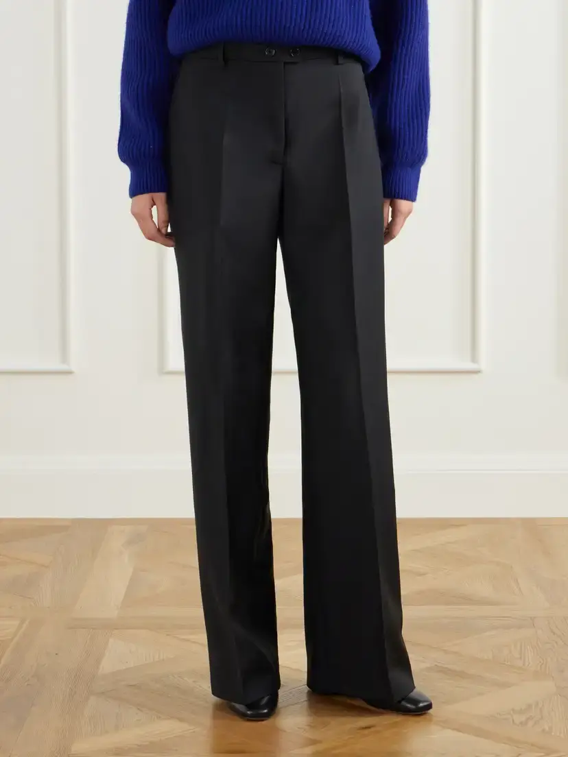 Jil Sander Wool And Mohair-blend Canvas Wide-leg Pants | Thumbnail 3 Jil Sander Wool And Mohair-blend Canvas Wide-leg Pants | Thumbnail 3