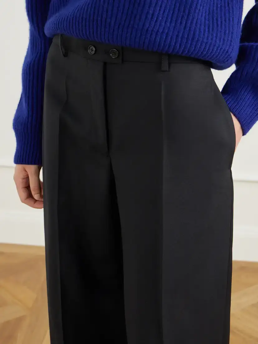 Jil Sander Wool And Mohair-blend Canvas Wide-leg Pants | Thumbnail 5 Jil Sander Wool And Mohair-blend Canvas Wide-leg Pants | Thumbnail 5