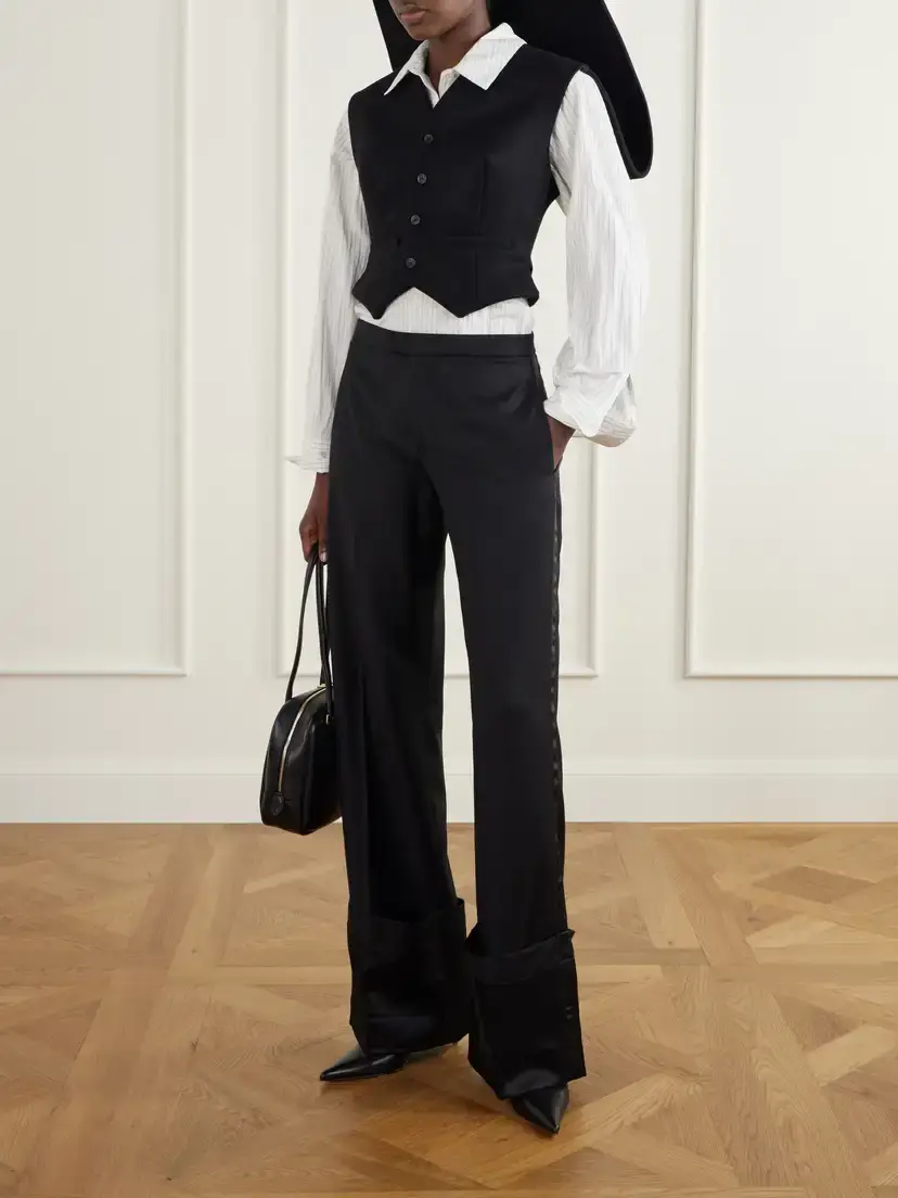 Jean Paul Gaultier Wool-twll Wide-leg Pants | Thumbnail 2 Jean Paul Gaultier Wool-twll Wide-leg Pants | Thumbnail 2