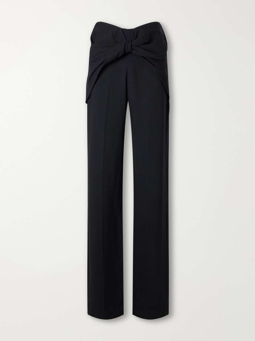 Tove Sonora Knot-detailed Crepe Straight-leg Pants