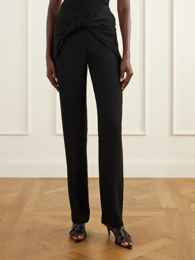 Tove Sonora Knot-detailed Crepe Straight-leg Pants | Thumbnail 3 Tove Sonora Knot-detailed Crepe Straight-leg Pants | Thumbnail 3