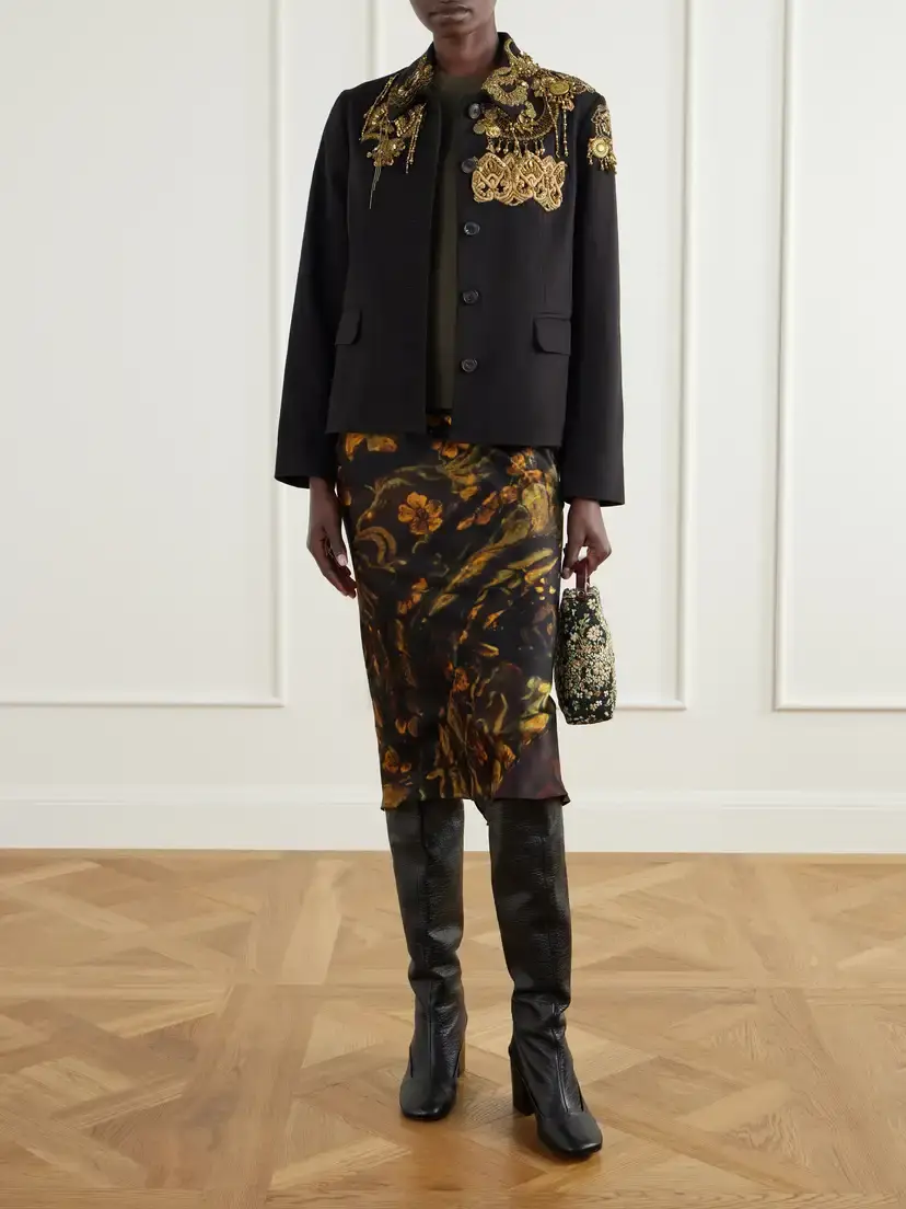 Dries Van Noten Embroidered Cotton-twill Jacket | Thumbnail 2 Dries Van Noten Embroidered Cotton-twill Jacket | Thumbnail 2