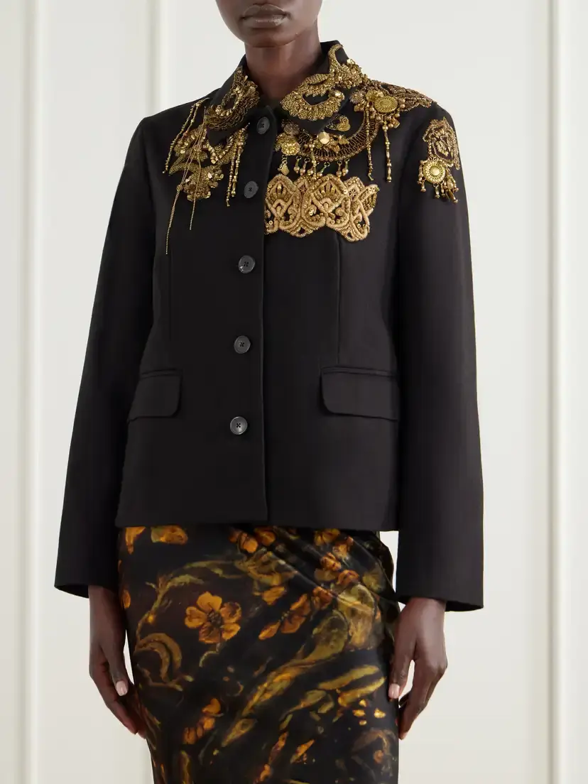 Dries Van Noten Embroidered Cotton-twill Jacket | Thumbnail 3 Dries Van Noten Embroidered Cotton-twill Jacket | Thumbnail 3