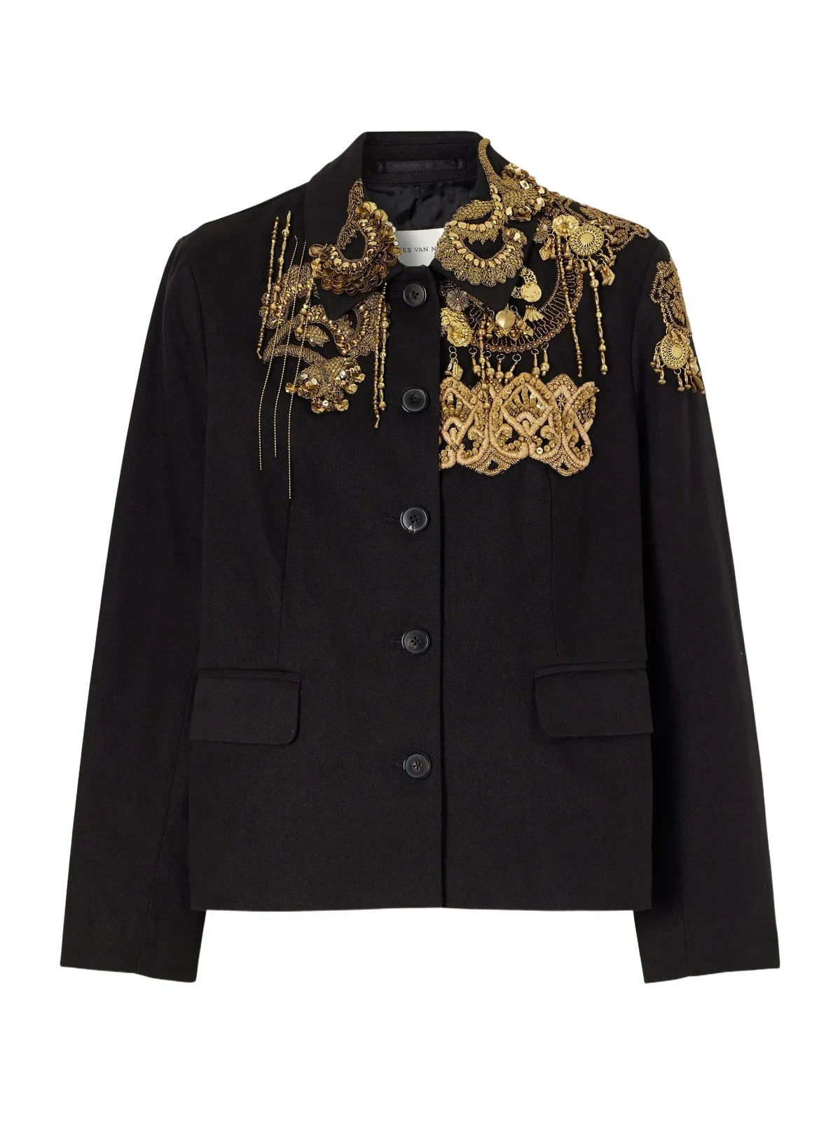 Embellished Embroidered Cotton-twill Jacket